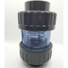 Clapet à ressort Inox transparent Diamètre 25 mm PVC Pression PN16