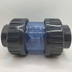 Clapet à ressort Inox transparent Diamètre 63 mm PVC Pression PN16