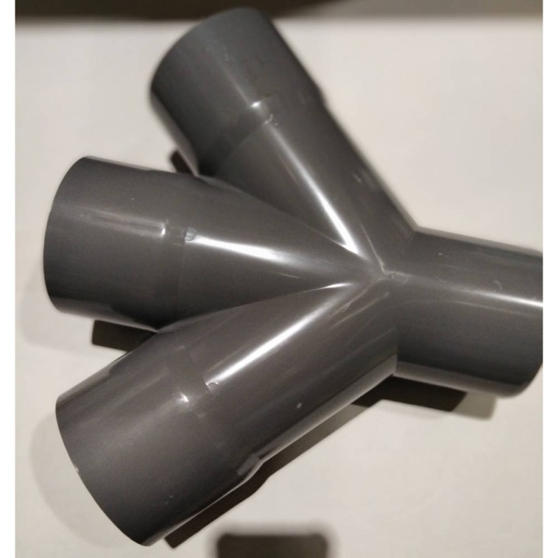 Clapet anti-retour à coller en PVC gris mâle/femelle - Diam. 100 mm