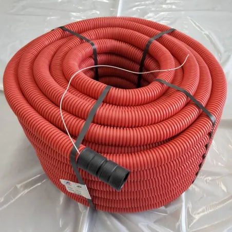 Gaine TPC rouge Diamètre 50 mm longueur 50 m - LeBonRaccord.com