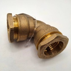 Coude à compression laiton Diamètre 32 mm pour tube PE