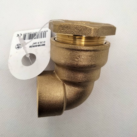 Coude 90° taraudé à compression laiton Diamètre 25 mm - 3/4" pour tube PE