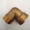 Coude 90° laiton Diamètre 1/2" mâle femelle à visser