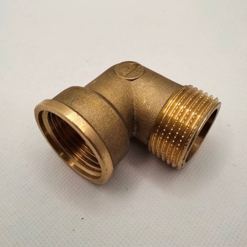 Coude 90° laiton Diamètre 1/2" mâle femelle à visser