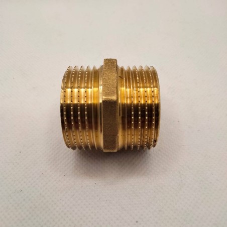 Mamelon double laiton Diamètre 1/2" mâle à visser