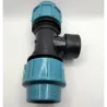 Té 90° taraudé à compression PE Diamètres 32 mm - 3-4" PN16 - LeBonRaccord.com